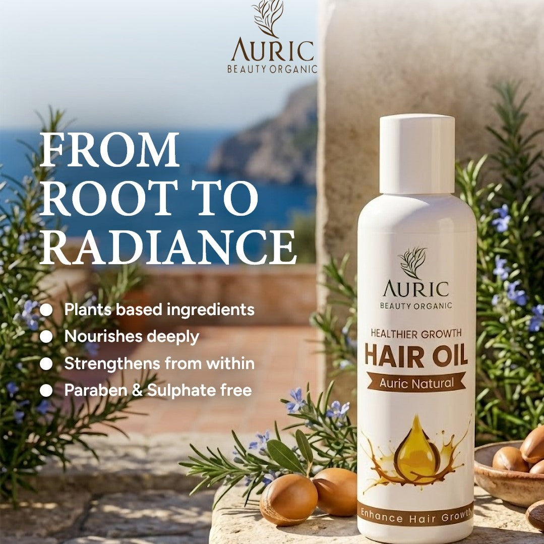 Auric Beauty Organic Cold Pressed Hair Oil